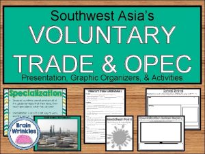 Southwest Asias VOLUNTARY TRADE OPEC Presentation Graphic Organizers