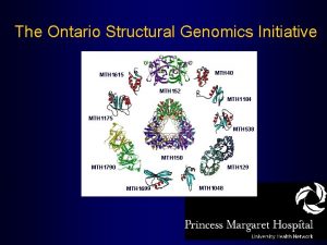 The Ontario Structural Genomics Initiative MTH 40 MTH
