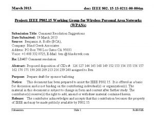 March 2013 doc IEEE 802 15 13 0211