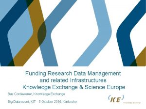 Funding Research Data Management and related Infrastructures Knowledge