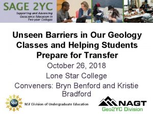 Unseen Barriers in Our Geology Classes and Helping
