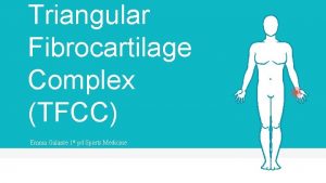 Triangular Fibrocartilage Complex TFCC Emma Galante 1 st