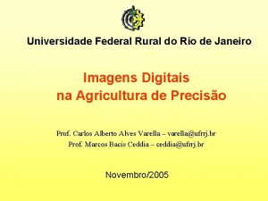 Universidade Federal Rural do Rio de Janeiro T