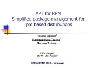 APT for RPM Simplified package management for rpm