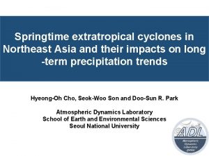 Springtime extratropical cyclones in Northeast Asia and their