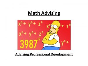 Math Advising Professional Development Resources for Advisors PCC