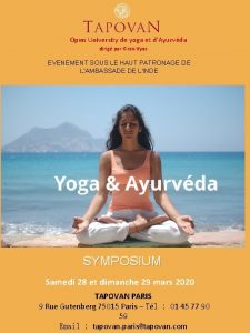 Open University de yoga et dAyurvda dirig par