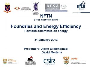 NFTN proud initiative of the dti Foundries and