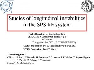 Studies of longitudinal instabilities in the SPS RF