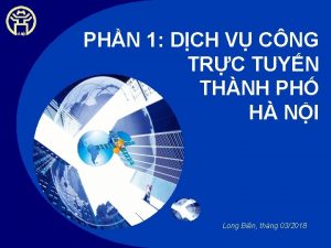 PHN 1 DCH V CNG TRC TUYN THNH