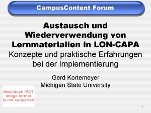 Campus Content Forum Austausch und Wiederverwendung von Lernmaterialien