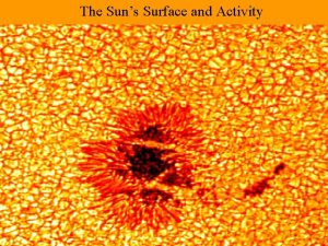 The Suns Surface and Activity The Suns Structure