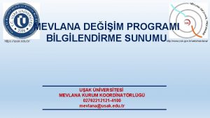 https usak edu tr MEVLANA DEM PROGRAMI BLGLENDRME