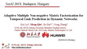 Net AI 2018 Budapest Hungary Adaptive Multiple Nonnegative