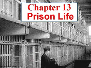 Chapter 13 Prison Life 2003 Prentice Hall Inc