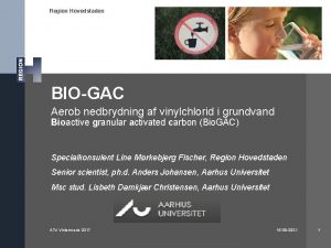 Region Hovedstaden BIOGAC Aerob nedbrydning af vinylchlorid i