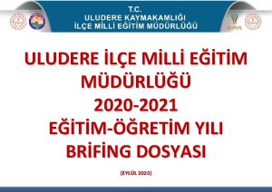 ULUDERE LE MLL ETM MDRL 2020 2021 ETMRETM