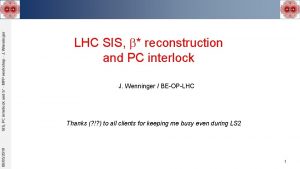 SIS PC interlock and b MPP workshop J