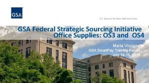 U S General Services Administration GSA Federal Strategic