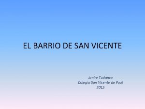 EL BARRIO DE SAN VICENTE Janire Tudanca Colegio