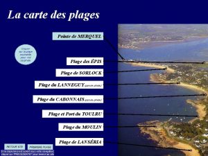 La carte des plages Pointe de MERQUEL Cliquer