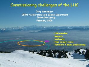 Commissioning challenges of the LHC Jrg Wenninger CERN