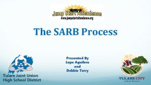 The SARB Process Presented By Lupe Aguilera and