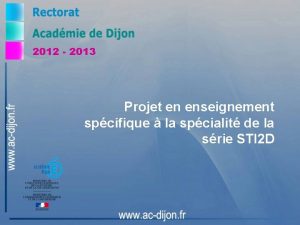 2012 2013 Projet en enseignement spcifique la spcialit