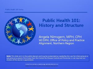 Public Health 101 Series Public Health 101 History