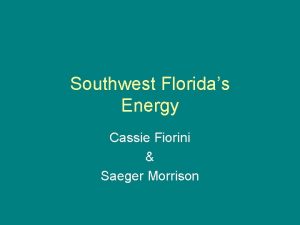 Southwest Floridas Energy Cassie Fiorini Saeger Morrison Energy
