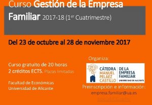 Curso Gestin de la Empresa Familiar 2017 18