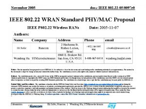 November 2005 doc IEEE 802 22 050097 r