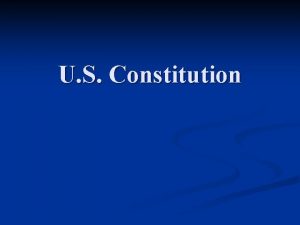 U S Constitution Preamble We the people to