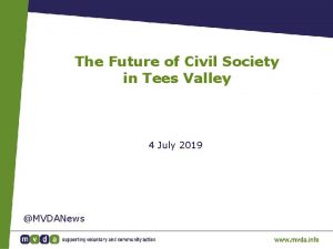 The Future of Civil Society in Tees Valley