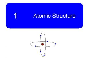 1 Atomic Structure Introduction All substances are made