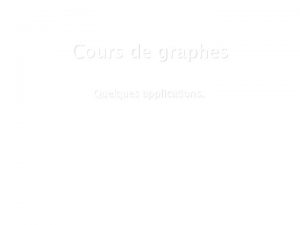 Cours de graphes Quelques applications 30 mars 2007