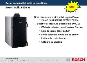 Cazan combustibil solid in gazeificare NOU Bosch Solid