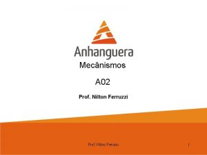 Mecnismos A 02 Prof Nilton Ferruzzi 1 Histria