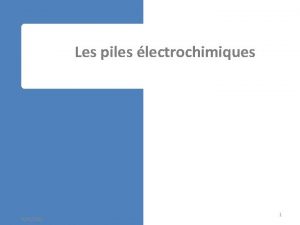 Les piles lectrochimiques 9162021 1 Introduction Quel est