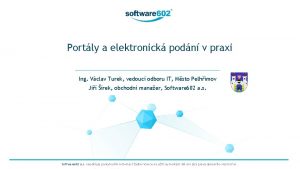 Portly a elektronick podn v praxi Ing Vclav