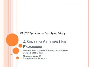 1996 IEEE Symposium on Security and Privacy A