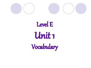 Level E Unit 1 Vocabulary ADULTERATE Connotation negative