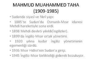 Mahmud muhammed taha