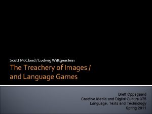 Scott Mc Cloud Ludwig Wittgenstein The Treachery of