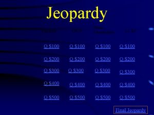 Jeopardy Factors GCF Prime Factorization LCM Q 100