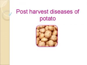 Post harvest diseases of potato List of diseases