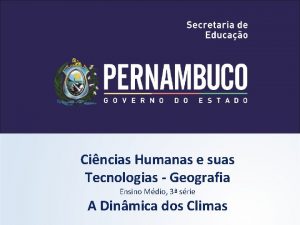 Cincias Humanas e suas Tecnologias Geografia Ensino Mdio