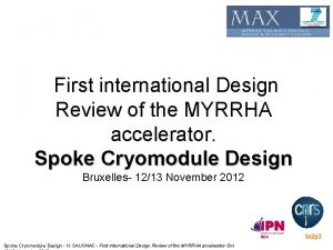 First international Design Review of the MYRRHA accelerator