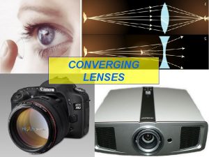 CONVERGING LENSES Lenses REFRACT light and are usually