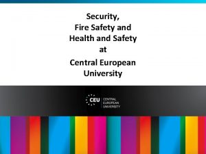 Security Fire Safety and Health and Safety at